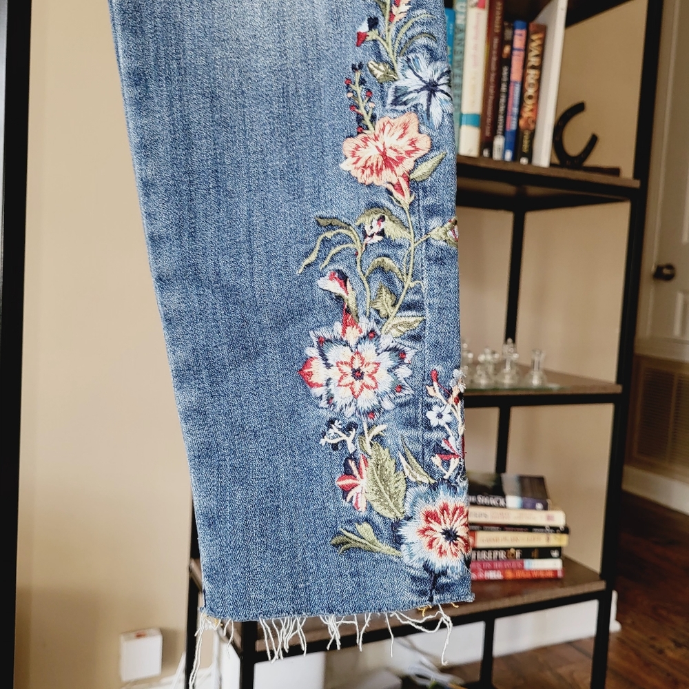 Driftwood Jeans Jackie Embroidered High Waisted Jeans Size 28 - Picture 4 of 5